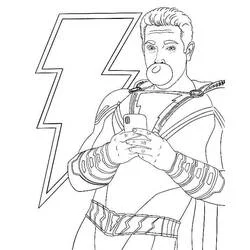 Shazam - Free printable coloring pages