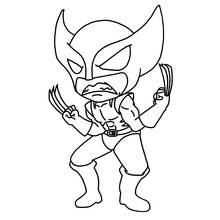 Wolverine in a fighting stance coloring page