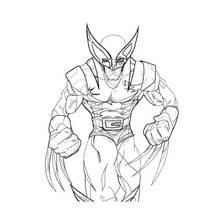 Wolverine ready to fight coloring page