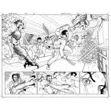Wolverine fighting monsters in a wrecked room coloring page