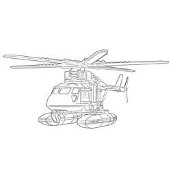 LEGO City helicopter with long rotor blades coloring page