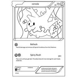 Corsola Pokemon card coloring page