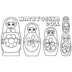 Russian Doll - Free printable coloring pages