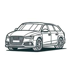 Audi coloring page #218597 to print and color