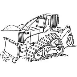 Backhoe - Free printable coloring pages