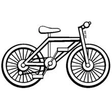 Bicycle with spoked wheels coloring page