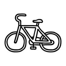 Simple bicycle with two wheels coloring page