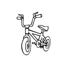Bicycle with high handlebars coloring page