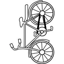 Bicycle seen from the side coloring page