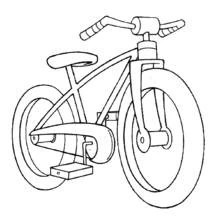 Bicycle with wide seat and handlebars coloring page