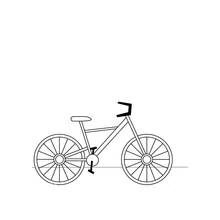 Bicycle seen from the side coloring page