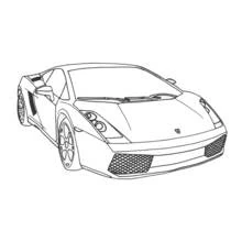 Sports car seen from the front coloring page
