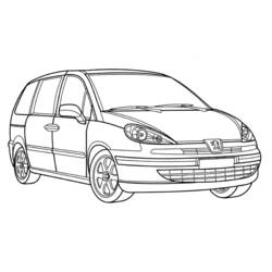 Modern minivan seen from the side coloring page