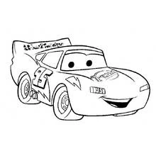 Lightning McQueen racing smile coloring page