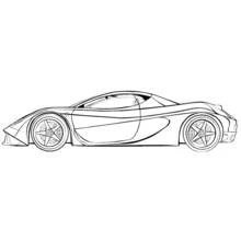 Sports car seen from the side coloring page