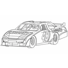 Stock car number 48 racing coloring page