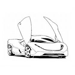 Sports car with doors open coloring page