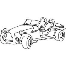 Open-wheel roadster car coloring page