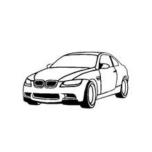 BMW M3 coupe seen from the front side coloring page