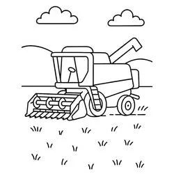 Combine Harvester - Free printable coloring pages