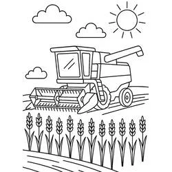 Combine Harvester - Free printable coloring pages