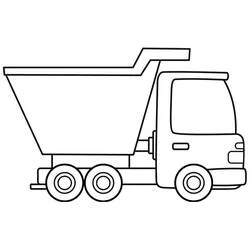 Dump Truck - Free printable coloring pages