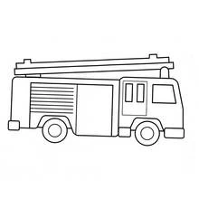 Firetruck with ladder on top coloring page