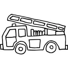 Firetruck - Free printable coloring pages