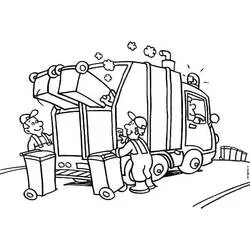 Garbage Truck - Free printable coloring pages