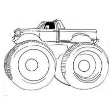Monster Truck with giant wheels coloring page