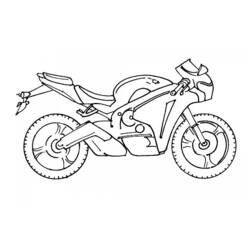 Sport motorcycle seen from the side coloring page