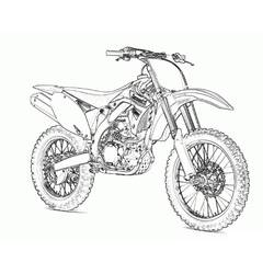 Motocross coloring page #210003 to print and color