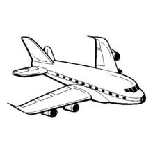 Airplane flying with wings spread coloring page