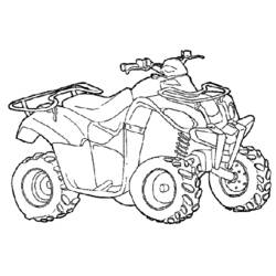 Quad ATV with rugged tires coloring page