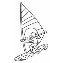 Sailboard / Windsurfing - Free printable coloring pages