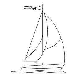 Sailboat - Free printable coloring pages