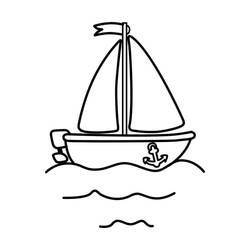 Ships and Boats - Free printable coloring pages
