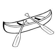 Small boat / Canoe - Free printable coloring pages