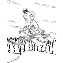 Snowmobile / Skidoo - Free printable coloring pages
