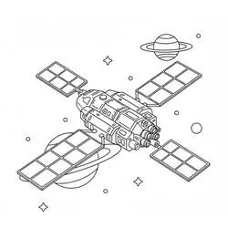 Spacecraft - Free printable coloring pages