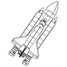 Spaceship - Free printable coloring pages