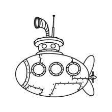 Submarine - Free printable coloring pages