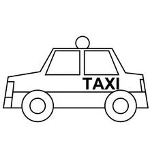 Taxi - Free printable coloring pages