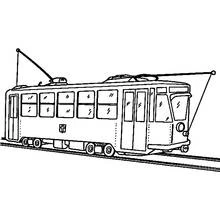 Tram - Free printable coloring pages