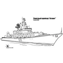 Warship - Free printable coloring pages