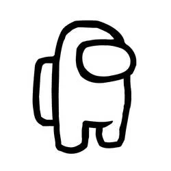 Among Us crewmate standing coloring page