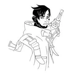 Crypto in his hooded jacket with drone coloring page
