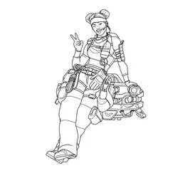 Lifeline making a peace sign coloring page