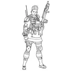 Bangalore standing with her rifle coloring page