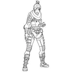 Wraith standing in a fighting stance coloring page